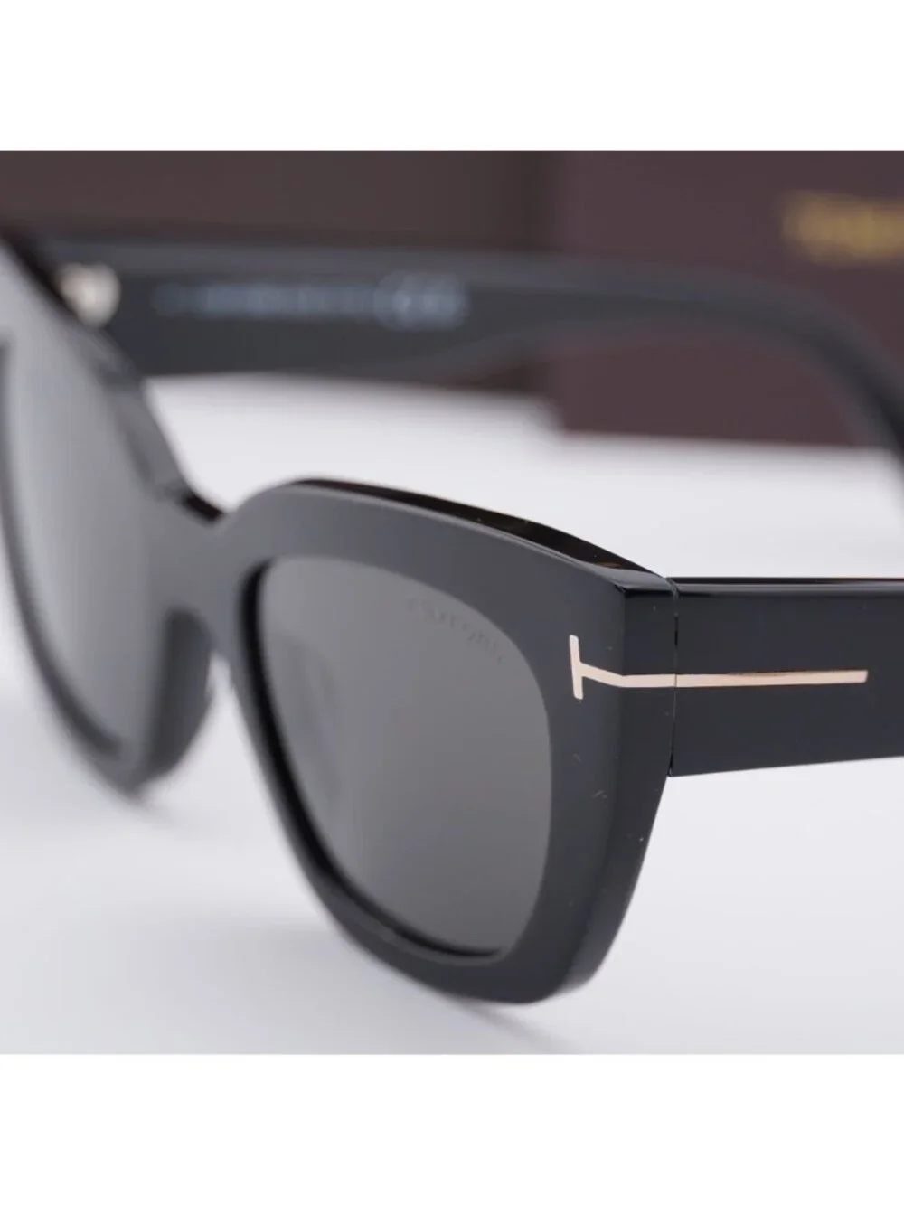 Tom Ford Athena FT1190 01A Cat Eye Sunglasses - Black / Smoke
